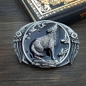 New Howling Wolf And Feathers Belt buckle fits 1.5 belt buckle